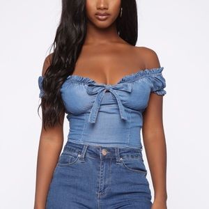 Jean Crop Top